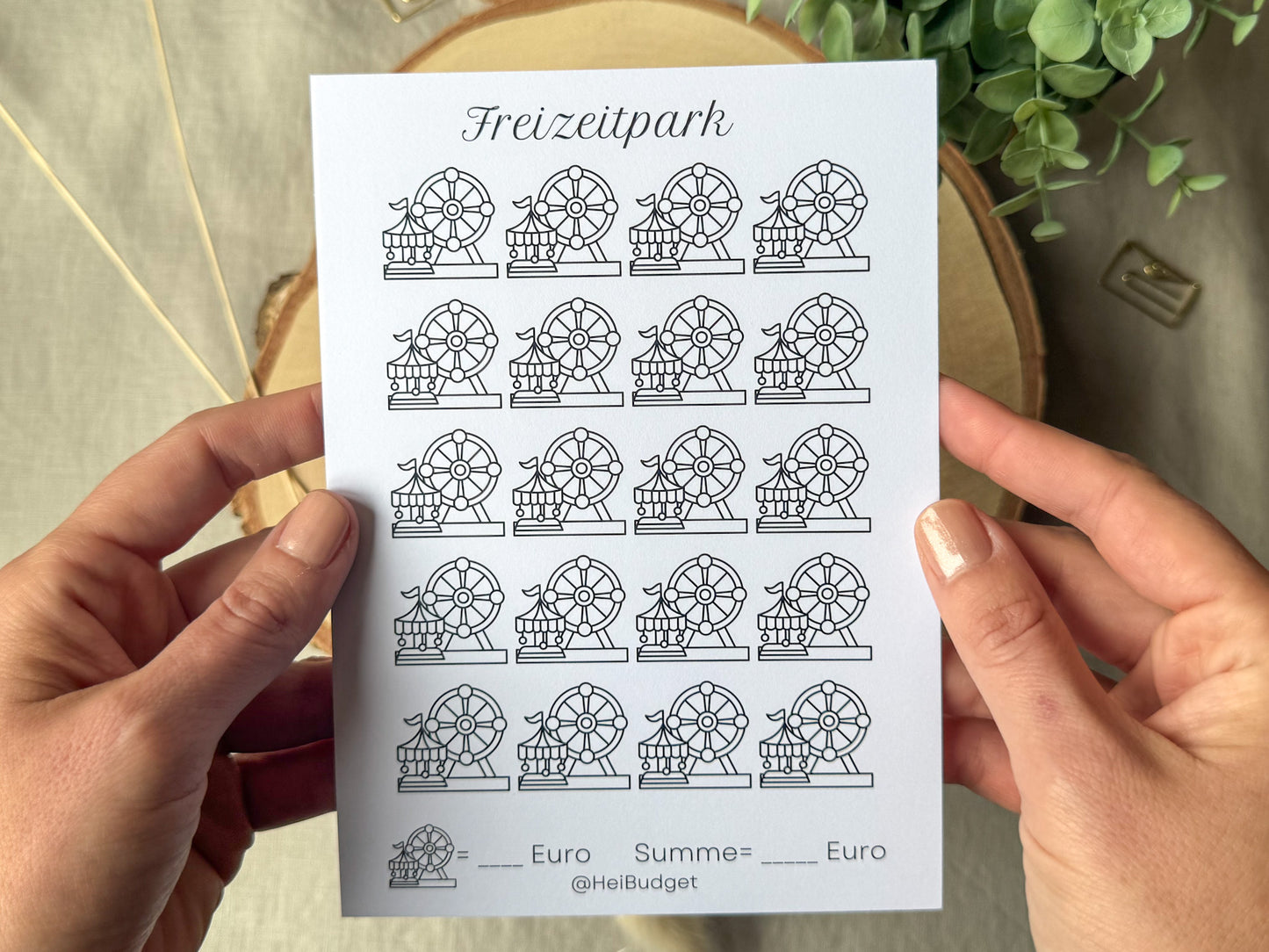 Freizeitpark A5 minimalistisch