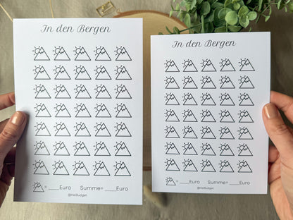 Oopsie Urlaub in den Bergen A5 minimalistisch