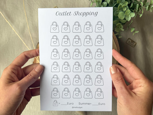 Outletshopping A5 minimalistisch