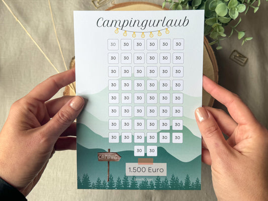 Urlaub Camping 1.500 Euro A5 bunt