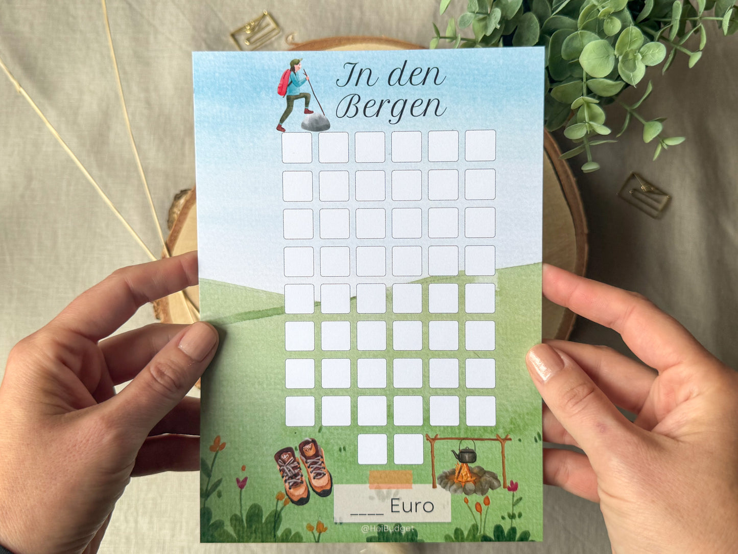 Urlaub in den Bergen blanko A5 bunt