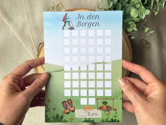 Urlaub in den Bergen blanko A5 bunt