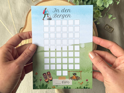 Urlaub in den Bergen blanko A5 bunt