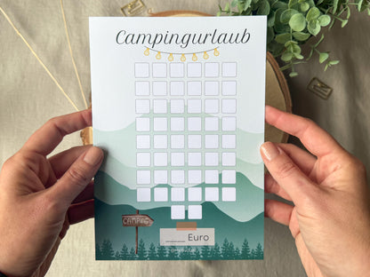 Urlaub Camping blanko A5 bunt