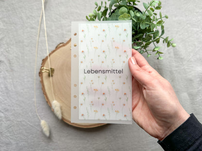 Budgetumschlag Blume A6 MIT Beschriftung