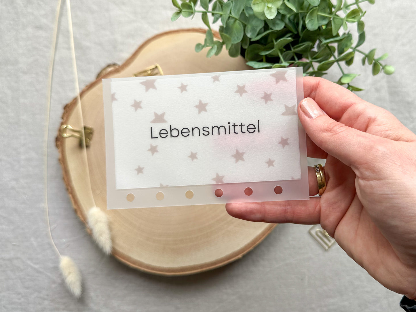 Budgetumschläge A7 mit Beschriftung Lebensmittel