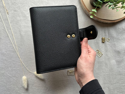 Budget Binder A6 in schwarz mit goldenen Ringen - Budgetbinder - Planer