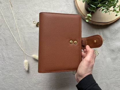 Budget Binder A6 in braun mit goldenen Ringen - Budgetbinder - Planer