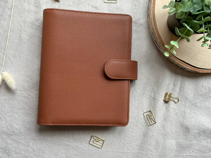 Budget Binder A5 in braun mit goldenen Ringen - Budgetbinder - Planer