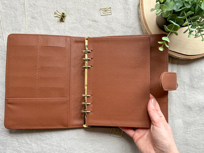 Budget Binder A5 in braun mit goldenen Ringen - Budgetbinder - Planer