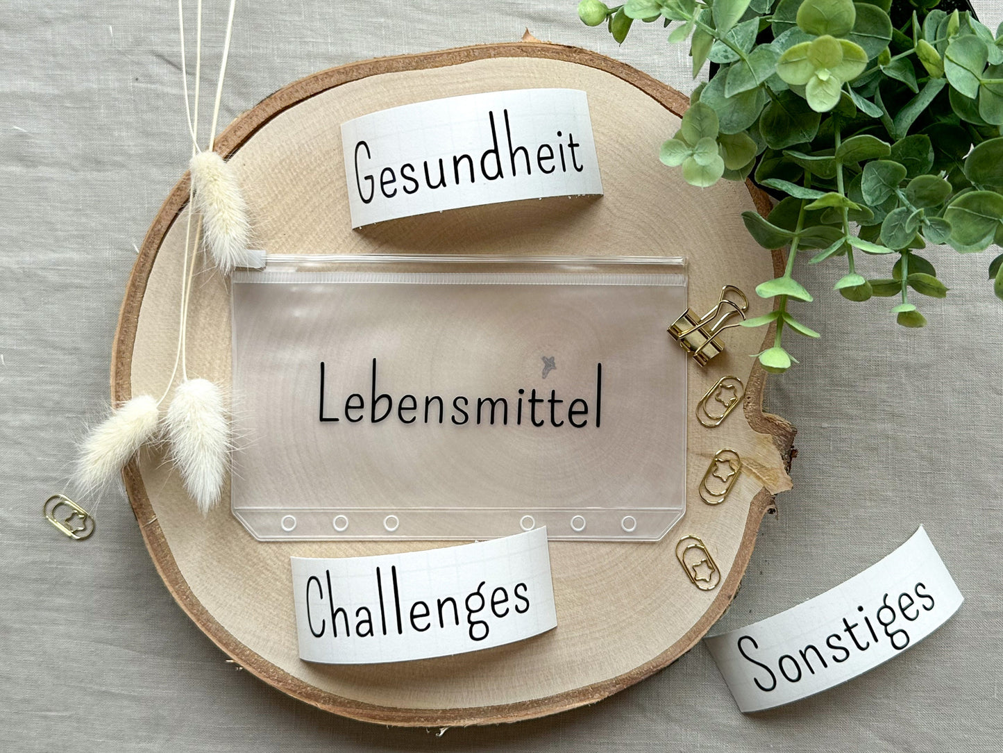 schwarze Vinylaufkleber für Budgetumschläge