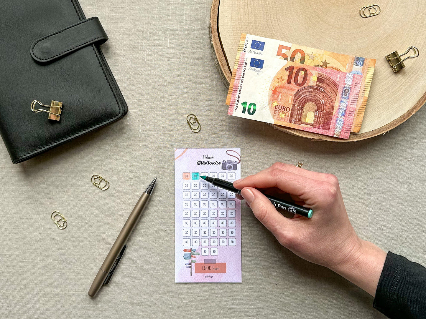 Städtereise 1.500 Euro A6 bunt