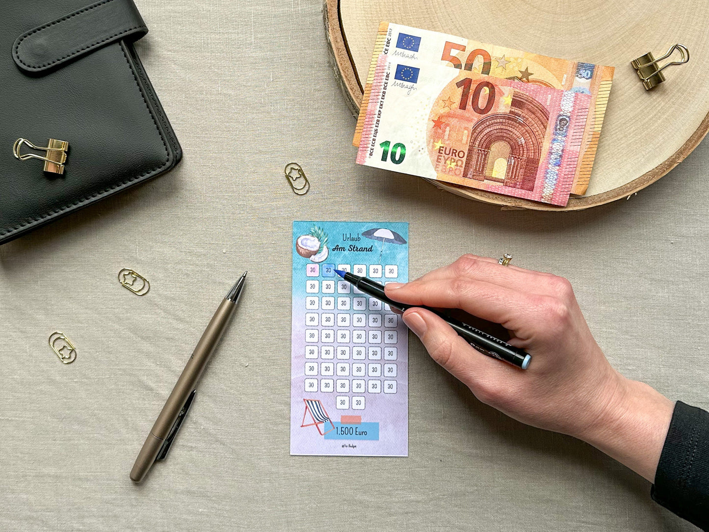 Strandurlaub 1.500 Euro A6 bunt