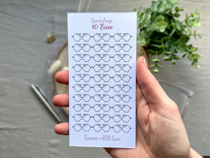 10 Euro Challenge A6 minimalistisch