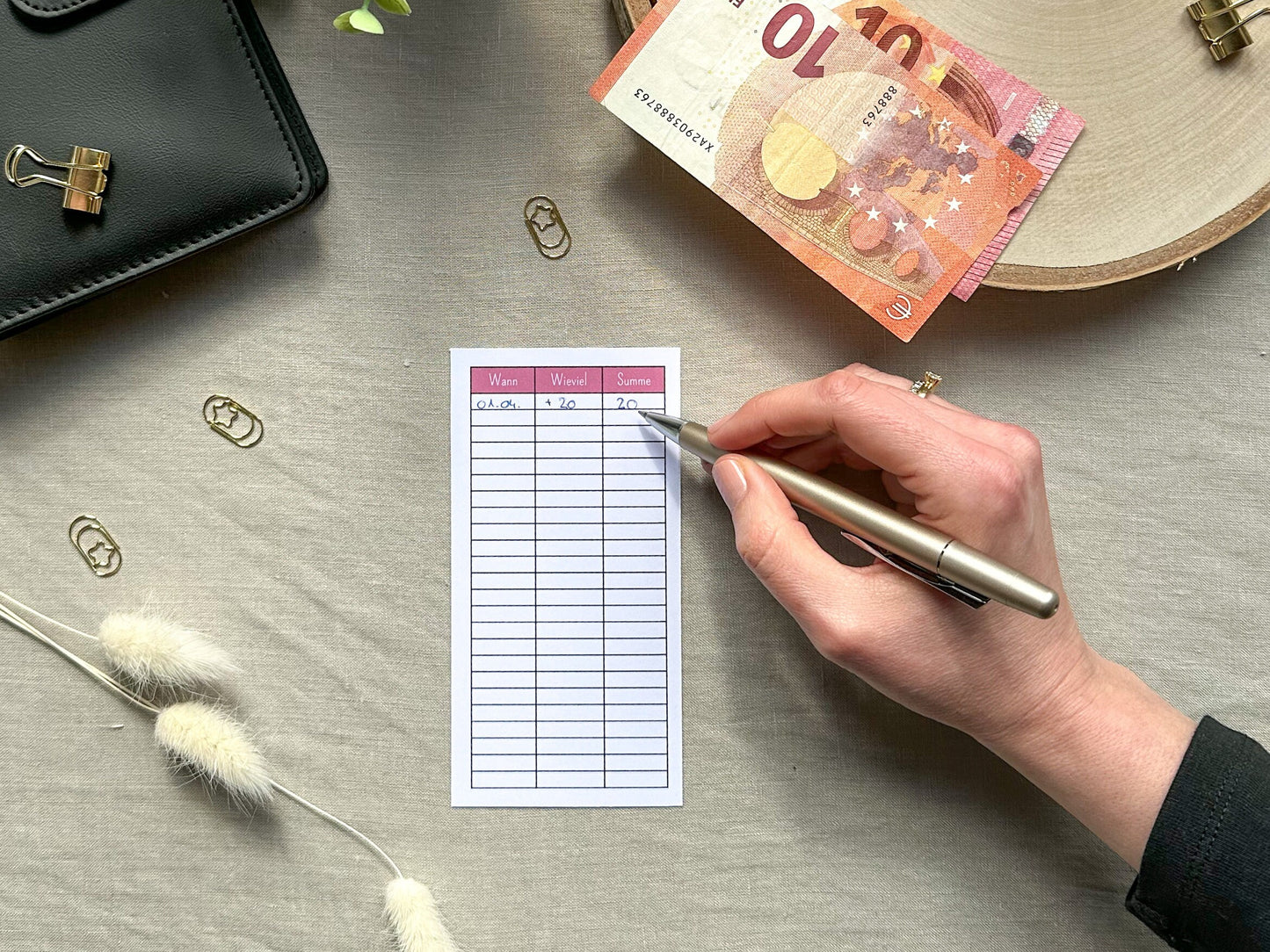 10 Euro Challenge A6 minimalistisch