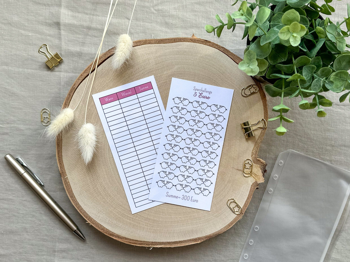 5 Euro Challenge A6 minimalistisch