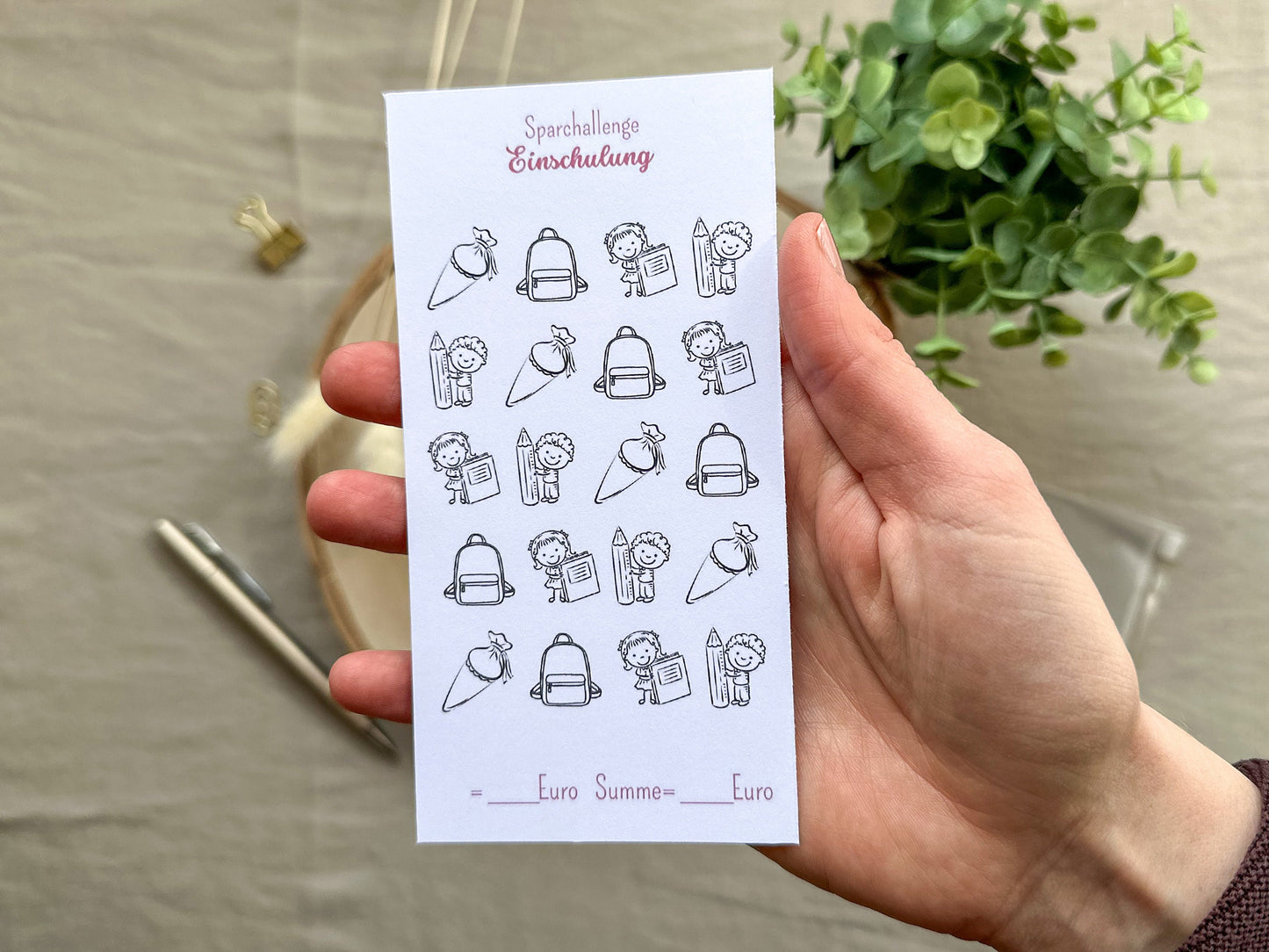 Einschulung A6 minimalistisch
