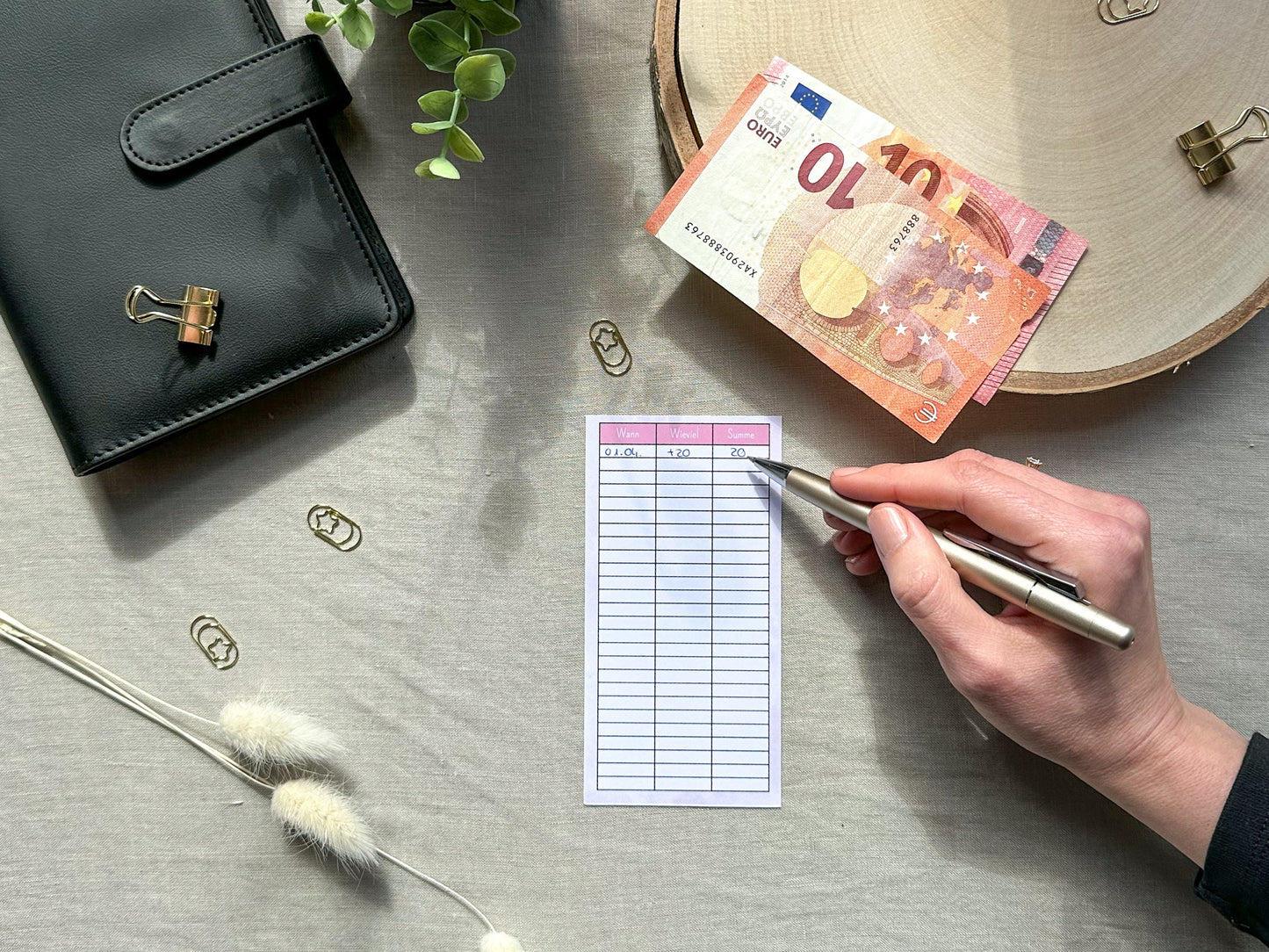 10 Euro Challenge A6 aquarell