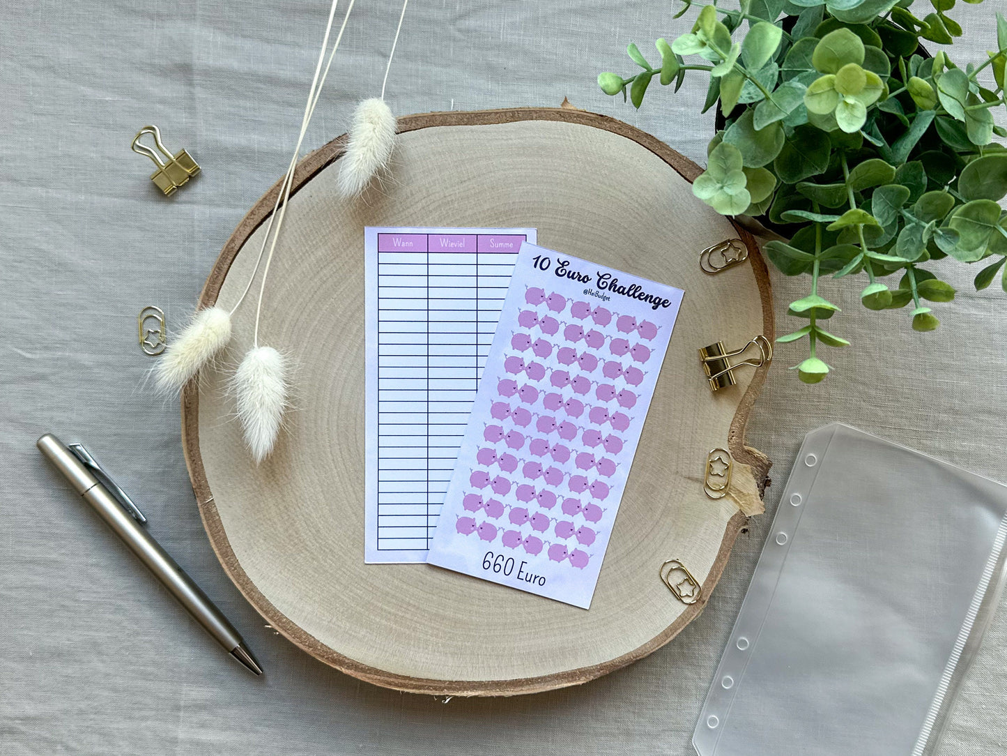 10 Euro Challenge A6 aquarell