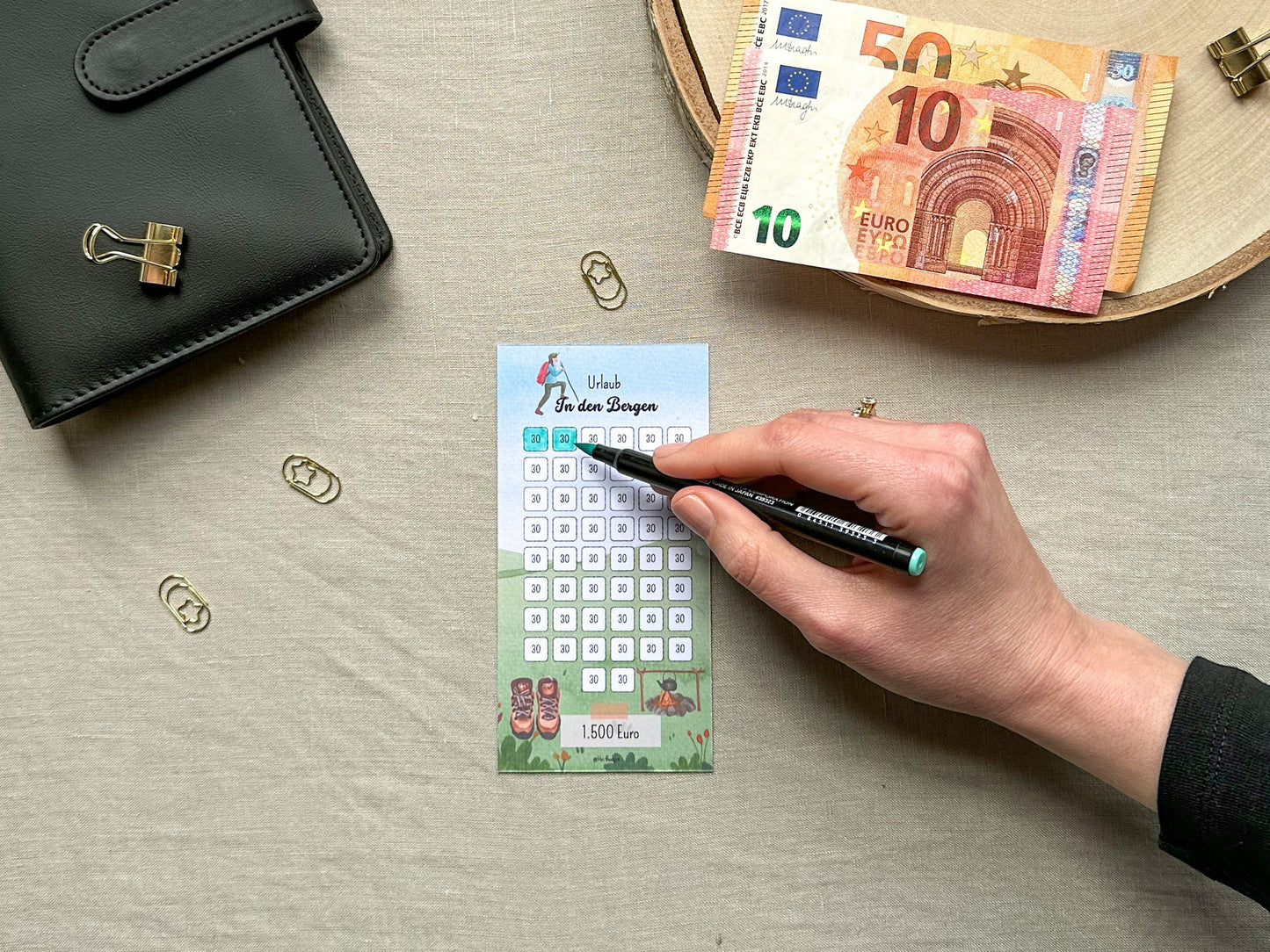 Urlaub in den Bergen 1.500 Euro A6 bunt