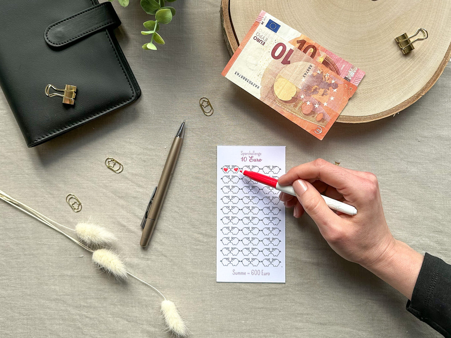 10 Euro Challenge A6 minimalistisch