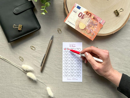 10 Euro Challenge A6 minimalistisch
