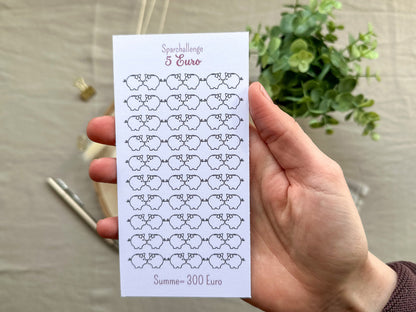 5 Euro Challenge A6 minimalistisch