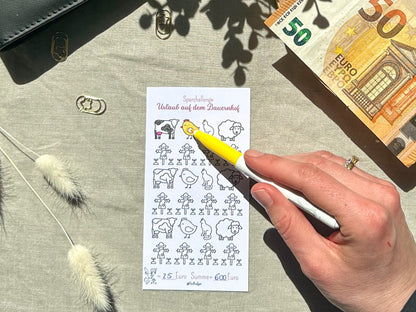 Urlaub Bauernhof A6 minimalistisch