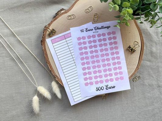 10 Euro Challenge A5 aquarell