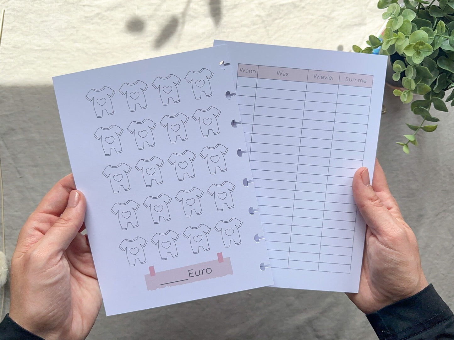 Sparchallenge Baby A5 minimalistisch