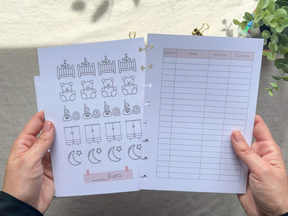 Sparchallenge Baby A5 minimalistisch