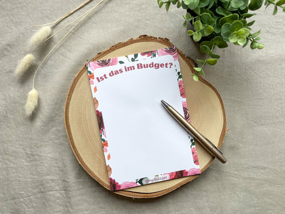 Notizblock "Ist das im Budget" A5